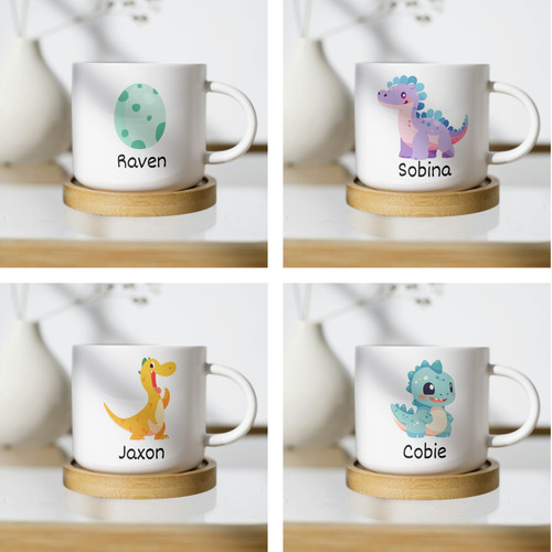 Personalised cute dinosaur - personalised, 6oz